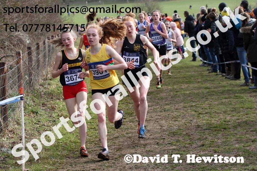 Girls under-15s 2019 British Athletics Inter Counties Cross Country, Prestwood Hall, Loughborough. Photo:  David T. Hewitson/Sports for All Pics